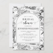 白黒チノイスリーブライダルシャワー招待 招待状 (正面)