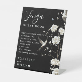 白黒チノイセリージェンガゲストブックズ結婚ーズ 台座サイン