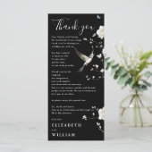 白黒チノワズリ結婚のサンキューカード メニュー (スタンド正面)