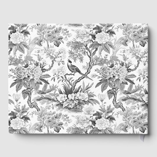 白黒チノ結婚イズリーのギフトゲストブック ゲストブック (裏面)