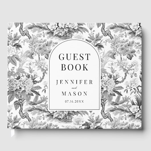 白黒チノ結婚イズリーのギフトゲストブック ゲストブック (正面)