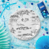 白黒チャタヌーガToile ペーパープレート (パーティー)