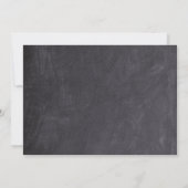 白黒チョークボードの写真 セーブザデート (裏面)