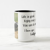 白黒チワホアオレンジバラインスパイアズ マグカップ (中央)