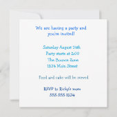 白黒チワワパーティの招待状 招待状 (裏面)