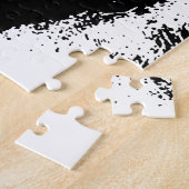 白黒チンパンジーアポップ・アートのート ジグソーパズル (側面)