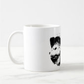 白黒チンパンジーポップ・アートのアート コーヒーマグカップ (左)