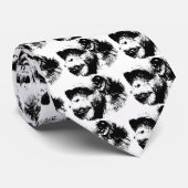 白黒チンパンジーポップ・アートのアート ネクタイ (ロール)