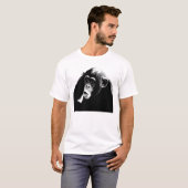 白黒チンパンジー Tシャツ (正面フル)