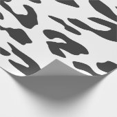 白黒チータスポットアニマルプリント ラッピングペーパー (角)