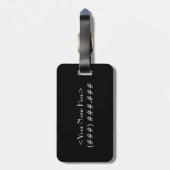 白黒チータープリントラゲッジタグ ラゲッジタグ (裏面縦)