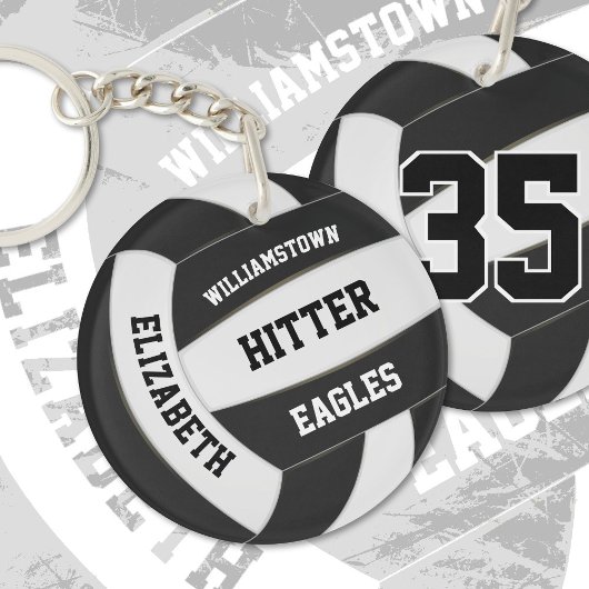 白黒チームの色バレパーソナライズされたール キーホルダー