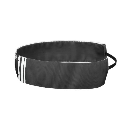 白黒チームカスタムジャージーの番号名 アスレチックヘッドバンド (右)