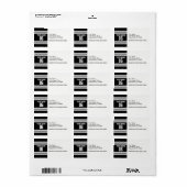 白黒チームカスタムジャージーの番号名 ラベル (フルシート)