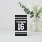 白黒チームカスタムジャージーの番号名 名刺 (スタンド正面)