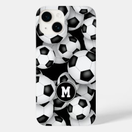 白黒チームカラーキッズサッカーボールパターン Case-Mate iPhone 14ケース