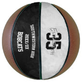 白黒チームカラースポーツシーズン記念 バスケットボール (縦)