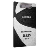 白黒チームカラーバスケットボールコーチ名 クリップボード (右)