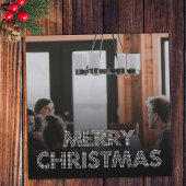 白黒チームフォトメリークリスマスビジネス シーズンカード