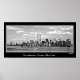 白黒ツインタワーのポスター ポスター