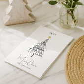 白黒ツリーシンプルボホクリスマス シーズンカード