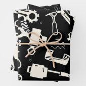 白黒ツール重いデューティラッピング紙 ラッピングペーパーシート (インサイチュ)