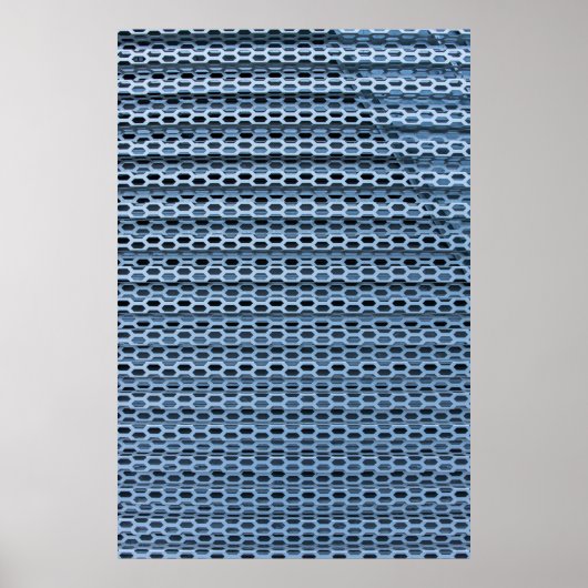 白黒テキス市松模様にテル ポスター (正面)