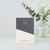 白黒テクスチャセラミックネックレスディスプレイロゴ 名刺 (スタンド正面)