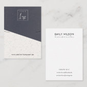 白黒テクスチャセラミックネックレスディスプレイロゴ 名刺 (正面/裏面)