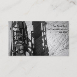 白黒テノールサクソフォン 名刺