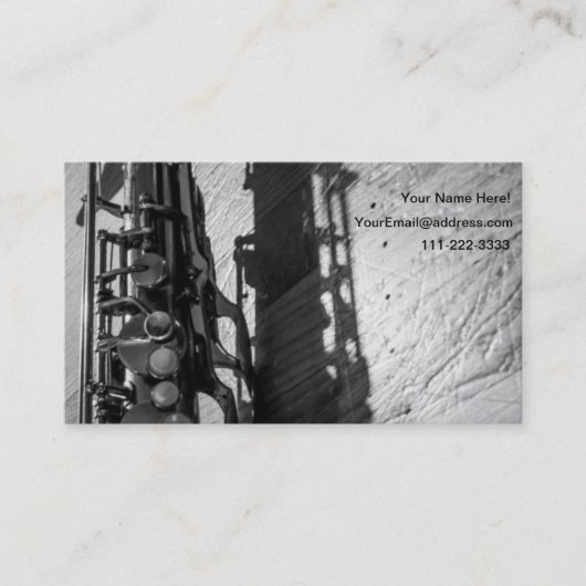 白黒テノールサクソフォン 名刺 (正面)