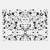 白黒テラゾラッピング紙シート ラッピングペーパーシート (正面)