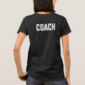 白黒テンプレートフィットネスコーチトレーナー Tシャツ (裏面)