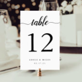 白黒テーブパーソナライズされたル番号カード テーブルナンバー