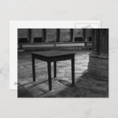 白黒テーブルの写真の郵便はがき ポストカード (正面/裏面)