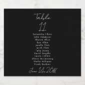 白黒テーブ結婚ル番号 スパークリングワインラベル (シングルラベル)