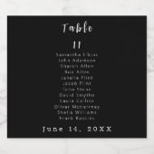 白黒テーブ結婚ル番号 スパークリングワインラベル (シングルラベル)