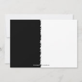 白黒テーマのパーティの招待状 招待状 (裏面)