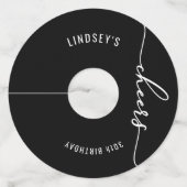 白黒テーマパーティー ワイングラスタグ (正面)