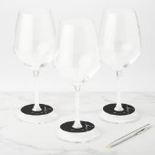 白黒テーマパーティー ワイングラスタグ (セット)