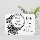 白黒テーマパーティー 招待状 (スタンド正面)