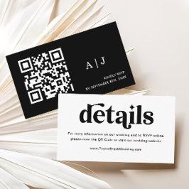 白黒ディスコの結婚ウェブサイト エンクロージャーカード