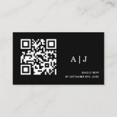 白黒ディスコの結婚ウェブサイト エンクロージャーカード (裏面)