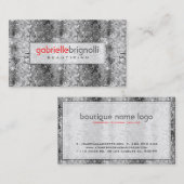 白黒ディスコボールグリッター 名刺 (正面/裏面)