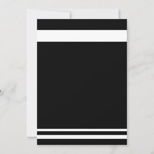 白黒ディナミニマルーエレガントパーティーイベント 招待状 (裏面)