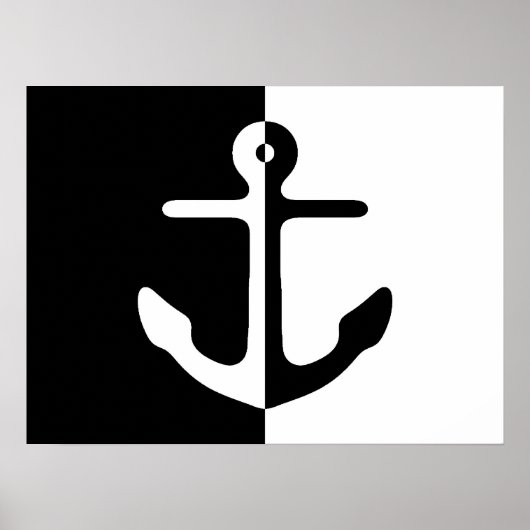 白黒ディバイドいかり ポスター (正面)