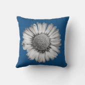 白黒デイジーオンクラシックブルー クッション (裏面)