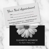 白黒デイジーサロン美容師 予約カード