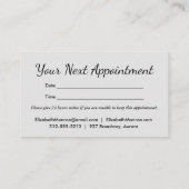 白黒デイジーサロン美容師 予約カード (裏面)