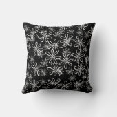 白黒デイジーパターン クッション (裏面)